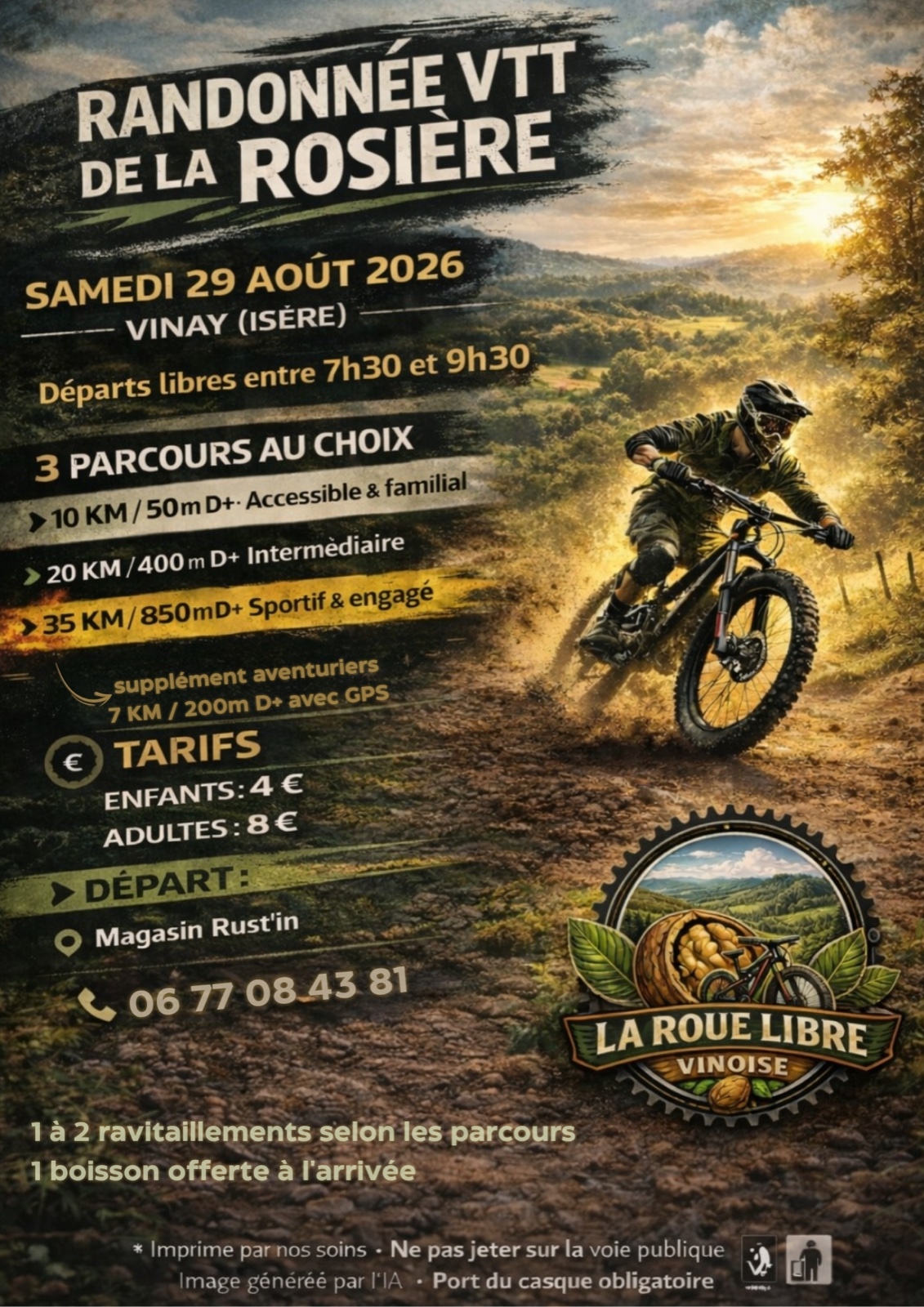 Affiche de La 1ère Randonnée VTT de la rosière à Vinay
