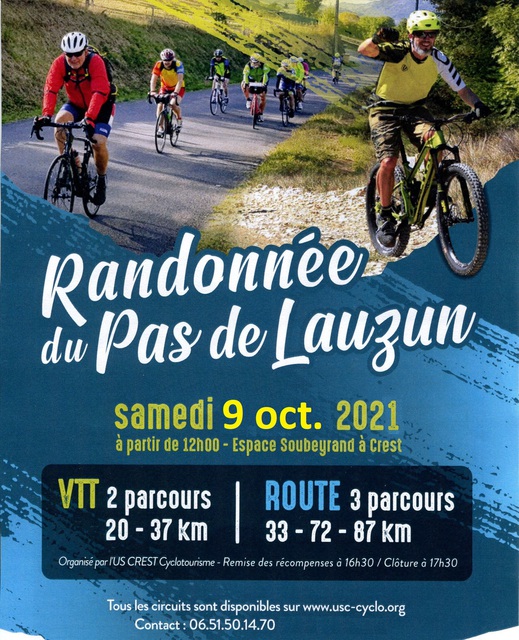 Affiche de Randonnée du pas de lauzun (10ème  édition) à Crest