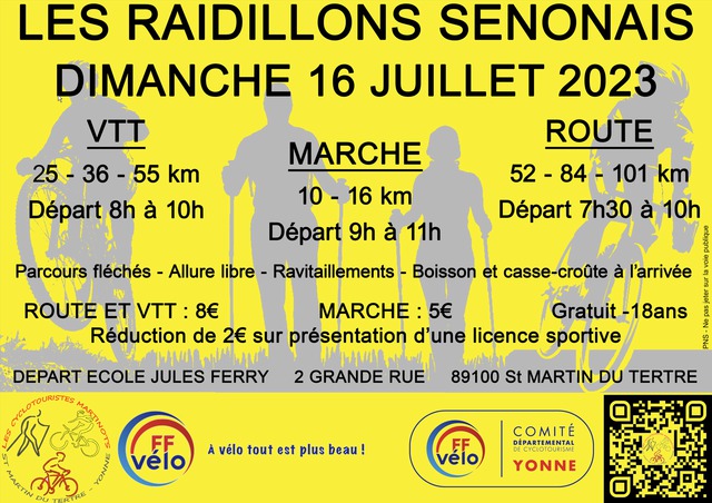 Affiche de Les RAIDILLONS SENONAIS (34ème  édition) à Saint-Martin-du-Tertre