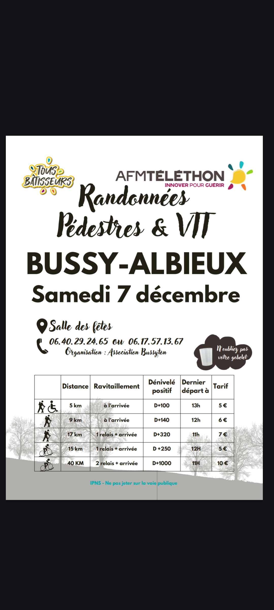 Affiche de Téléthon Bussy-albieux (1ère édition) à Bussy-Albieux