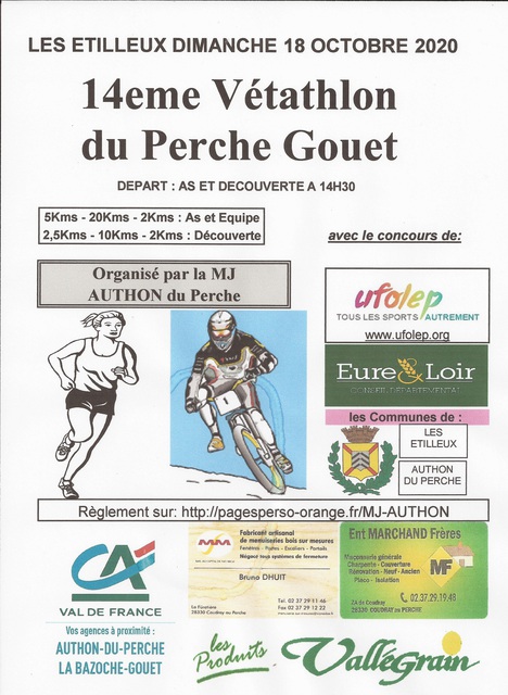 Affiche de Vetathlon du Perche Gouet (14ème  édition) aux Étilleux