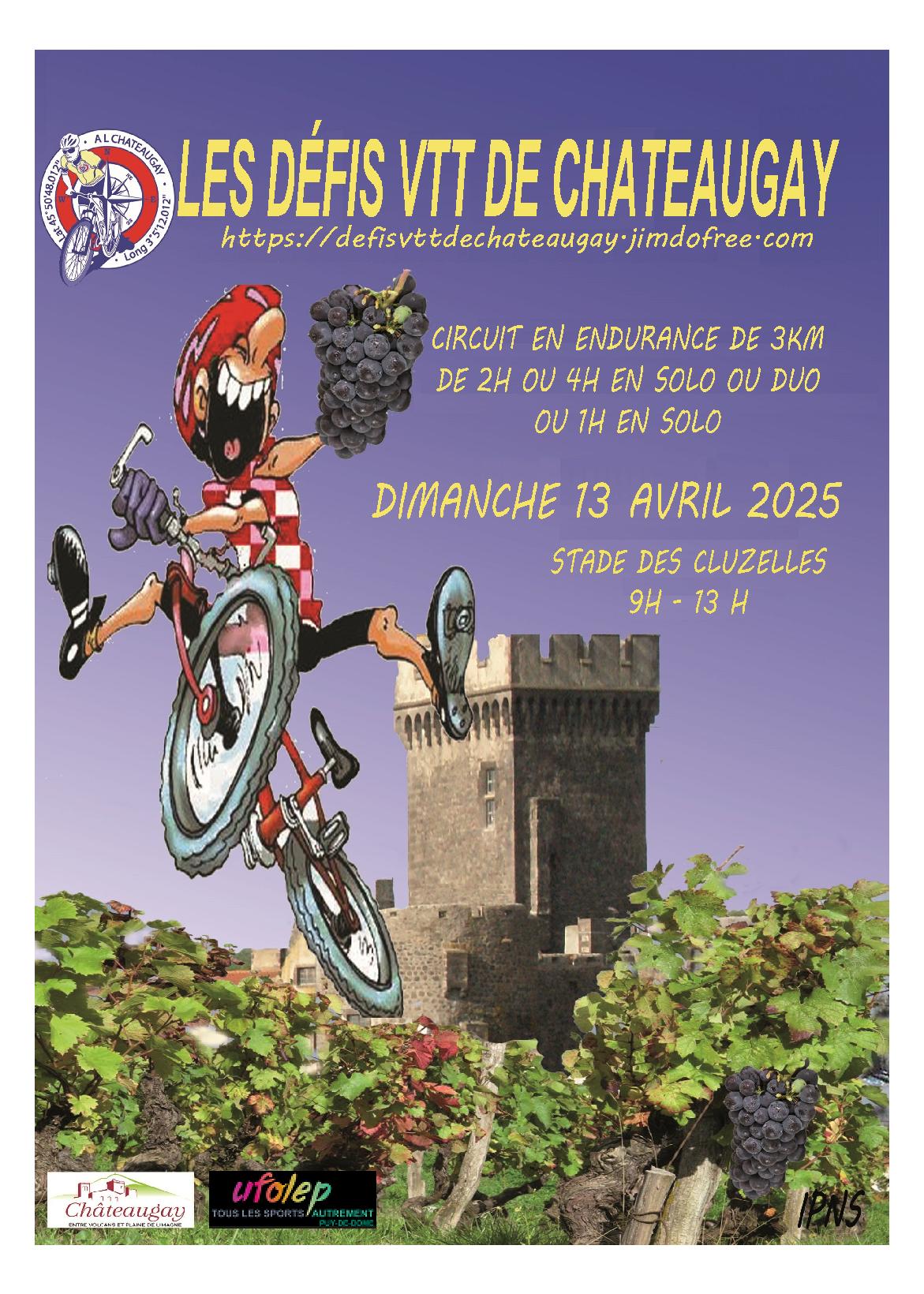 Affiche de LES DEFIS VTT DE CHATEAUGAY (4ème édition) à Châteaugay