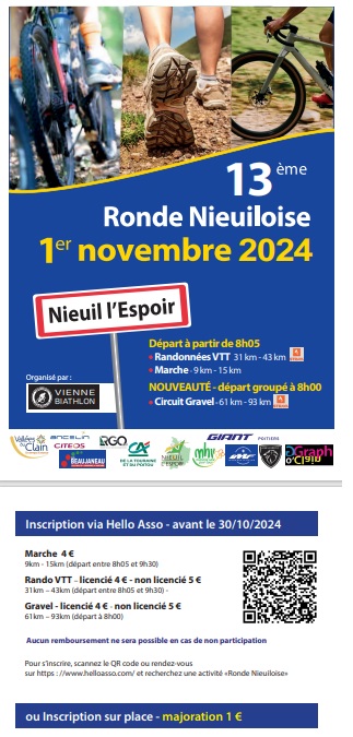 Affiche de Ronde nieuilloise (13ème édition) à Nieuil-l'Espoir