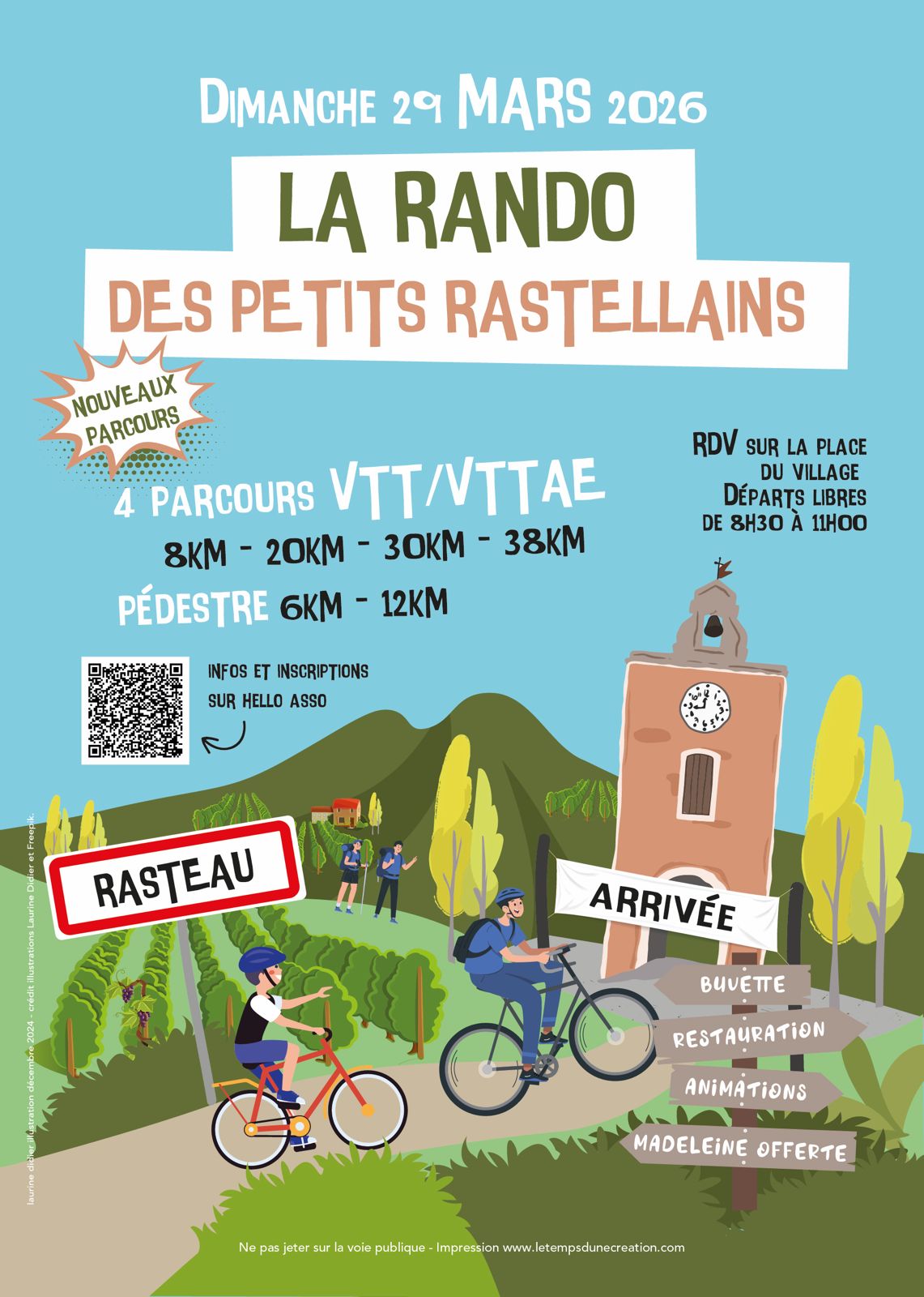 Affiche de La 2ème Rando vtt des P’tits Rastellains à Rasteau