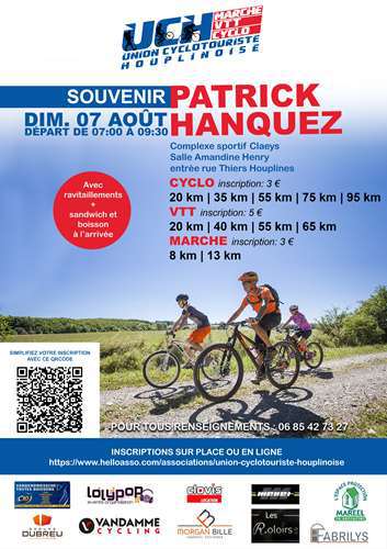 Affiche de Randonnée VTT  "Souvenir Patrick HANQUEZ" à Houplines