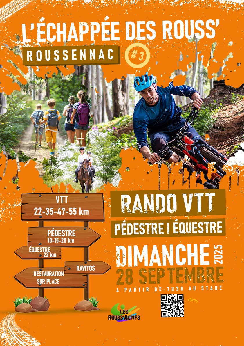 Affiche de L'Echappée des Rouss' (3ème édition) à Roussennac