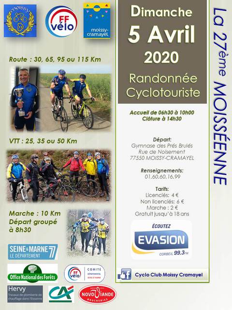 Affiche de La 27ème Moisséenne 2023 à Moissy-Cramayel