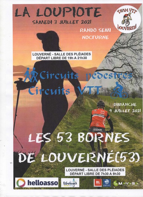 Affiche de LOUPIOTE 53   rando semi nocturne (3ème  édition) à Louverné