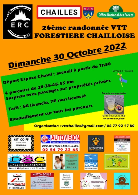 Affiche de La 26ème Forestière Chailloise à Chailles