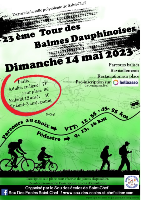 Affiche de 23 ème Tour des Balmes Dauphinoises (23ème  édition) à Saint-Chef