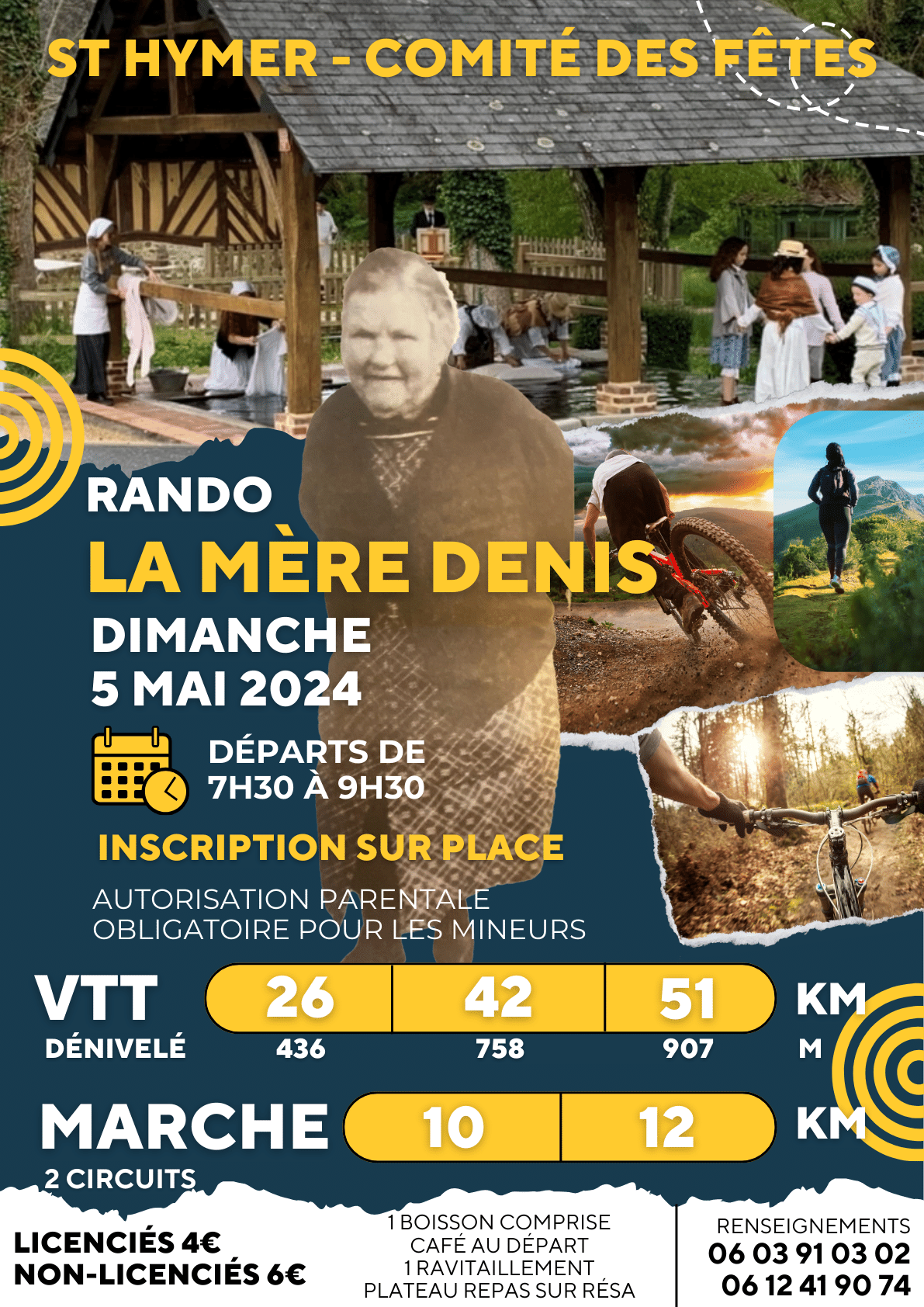 Affiche de La 1ère Randonnée de la Mère Denis à Saint-Hymer