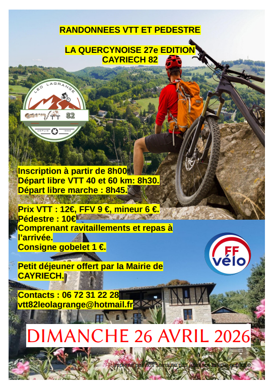 Affiche de La 27ème QUERCYNOISE à Cayriech