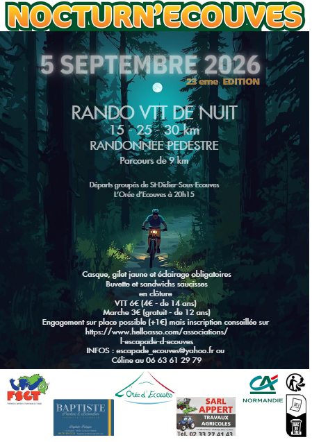 Affiche de La 23ème Nocturn'Ecouves à Saint-Didier-sous-Écouves