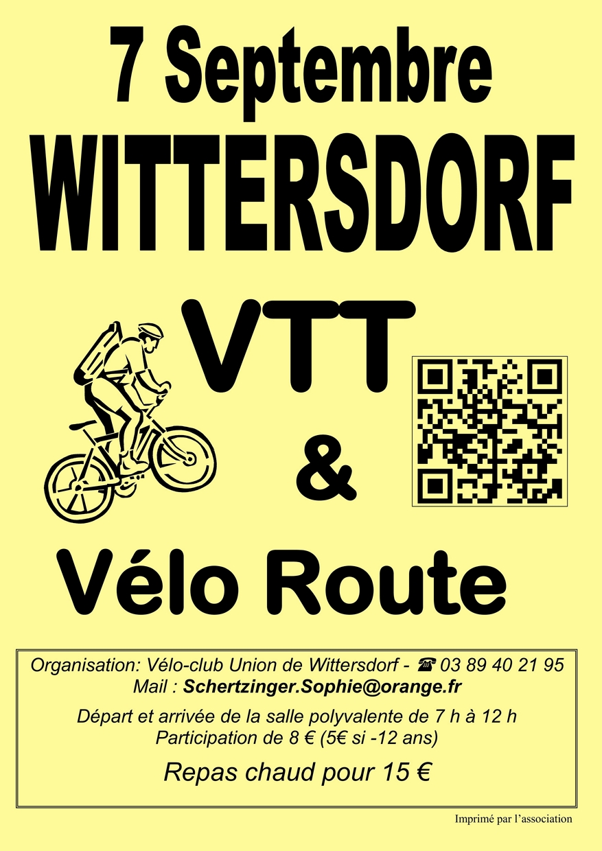 Affiche de La 41ème Randonnée du VCU Wittersdorf à Wittersdorf