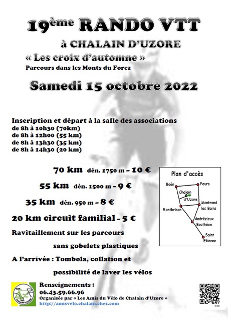 Affiche de Randonnée de Croix d'Automne (19ème  édition) à Chalain-d'Uzore