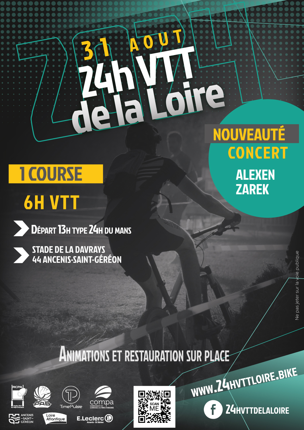 Affiche de 24h VTT de la Loire (4ème édition) à Ancenis
