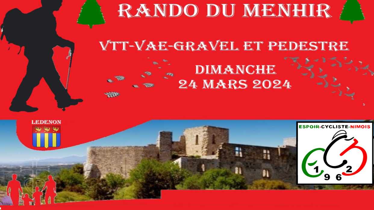 Affiche de La 7ème Rando du Menhir à Lédenon