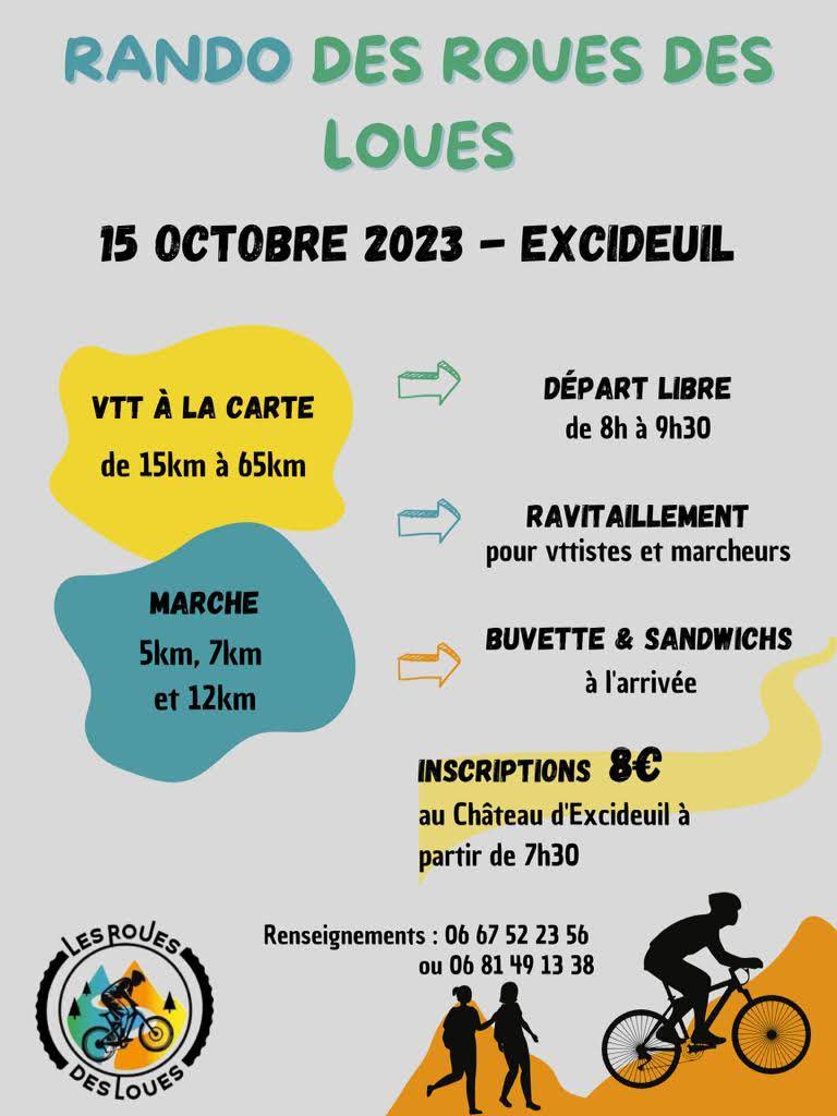 Affiche de La 1ère rando VTT roues des Loues à Excideuil