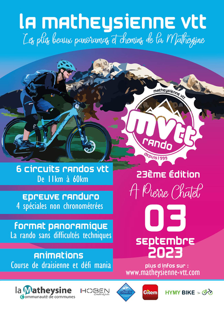 Affiche de La 23ème Matheysienne VTT à Pierre-Châtel