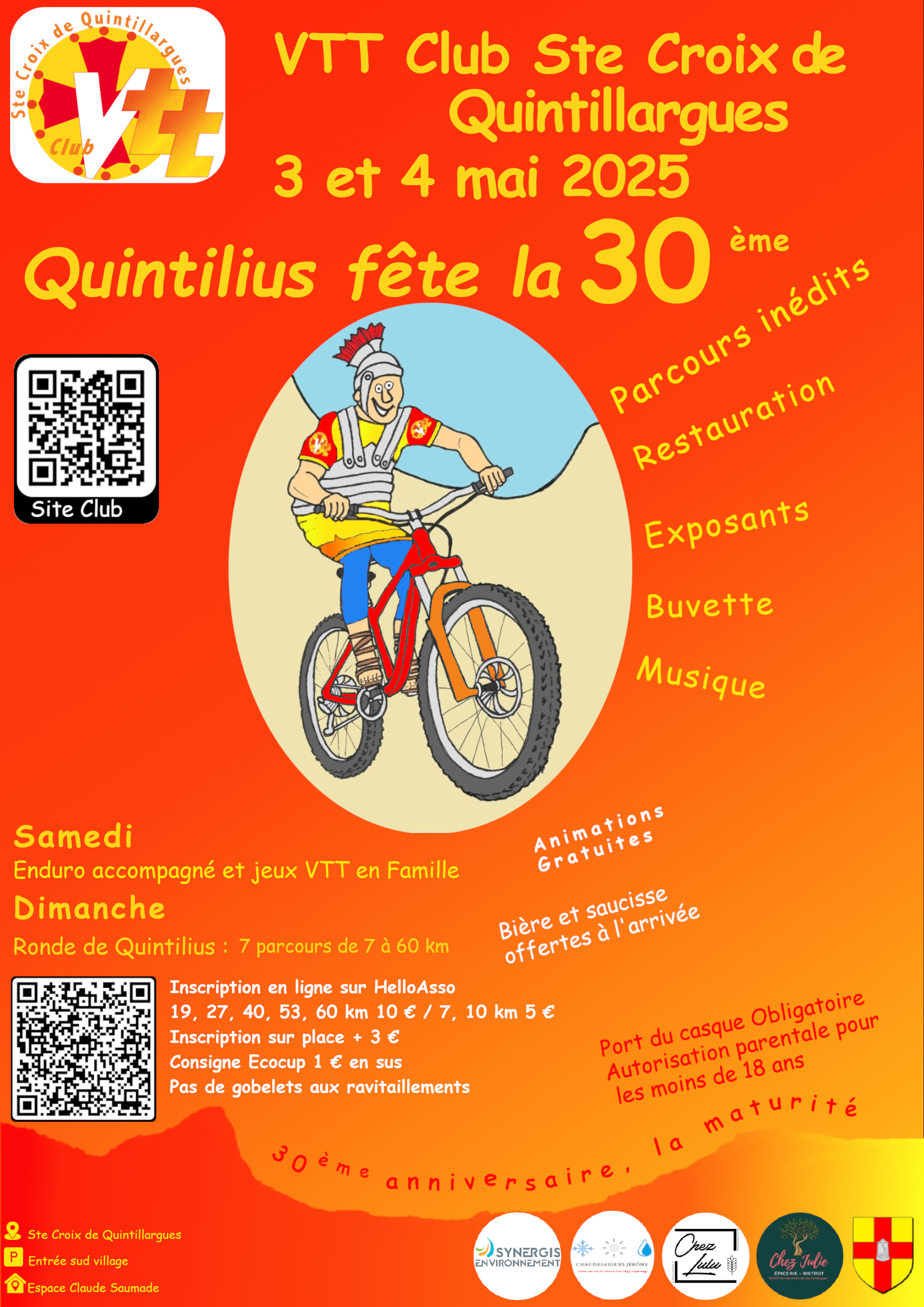 Affiche de La 30ème Ronde de Quintillius à Sainte-Croix-de-Quintillargues