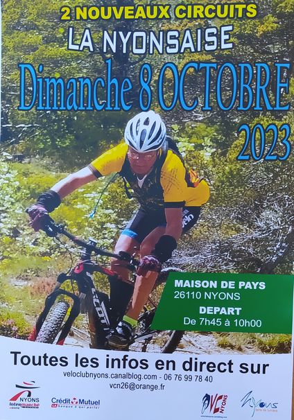 Affiche de La 12ème NYONSAISE VTT/VTTAE à Nyons