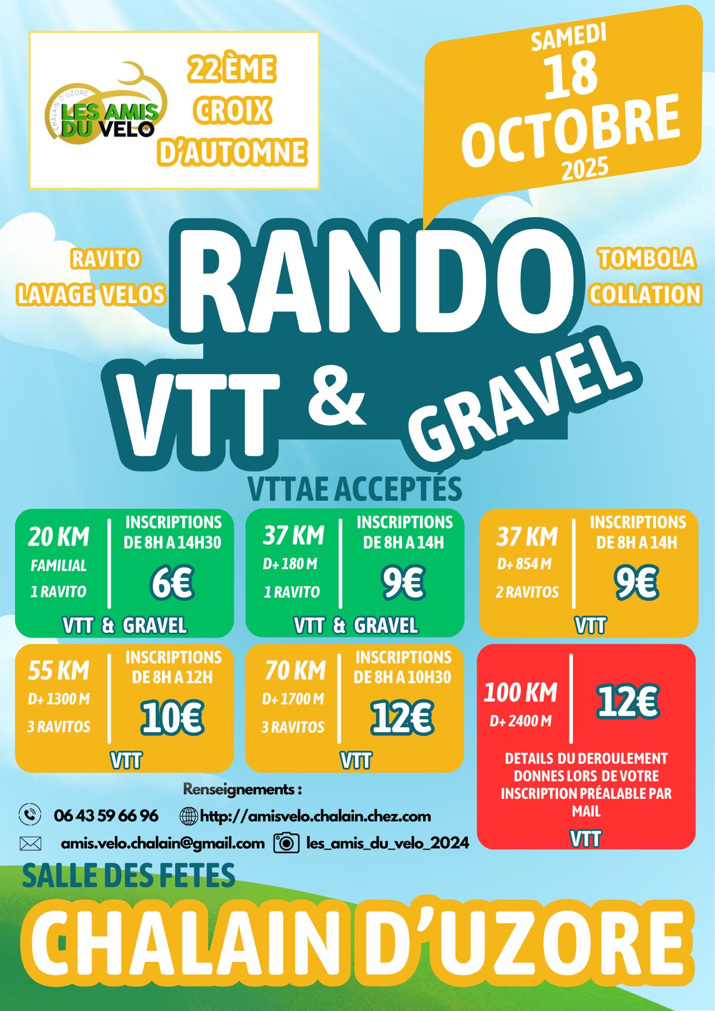 Affiche de La 22ème Randonnée de Croix d'Automne à Chalain-d'Uzore