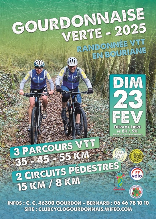 Affiche de La Gourdonnaise Verte - Vtt - Marche à Gourdon