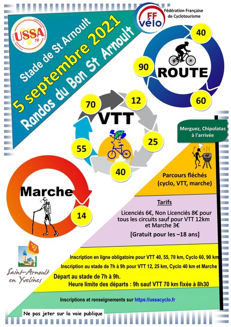 Affiche de Randonnées du Bon Saint Arnoult (BSA) à Saint-Arnoult-en-Yvelines