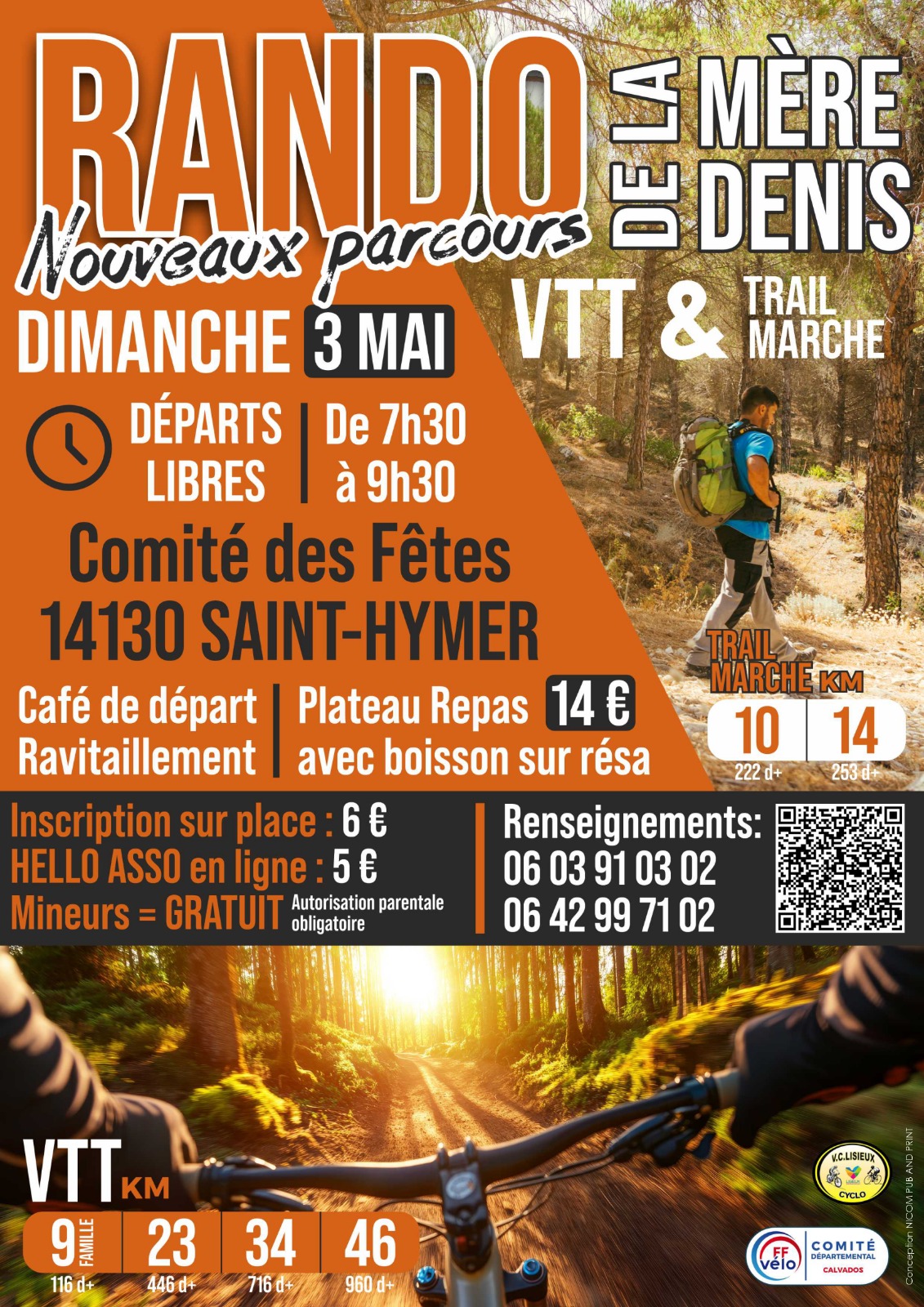 Affiche de La 3ème Randonnée de la Mère Denis à Saint-Hymer