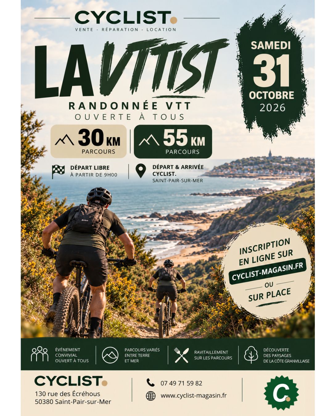 Affiche de La 2ème VTTIST à Saint-Pair-sur-Mer