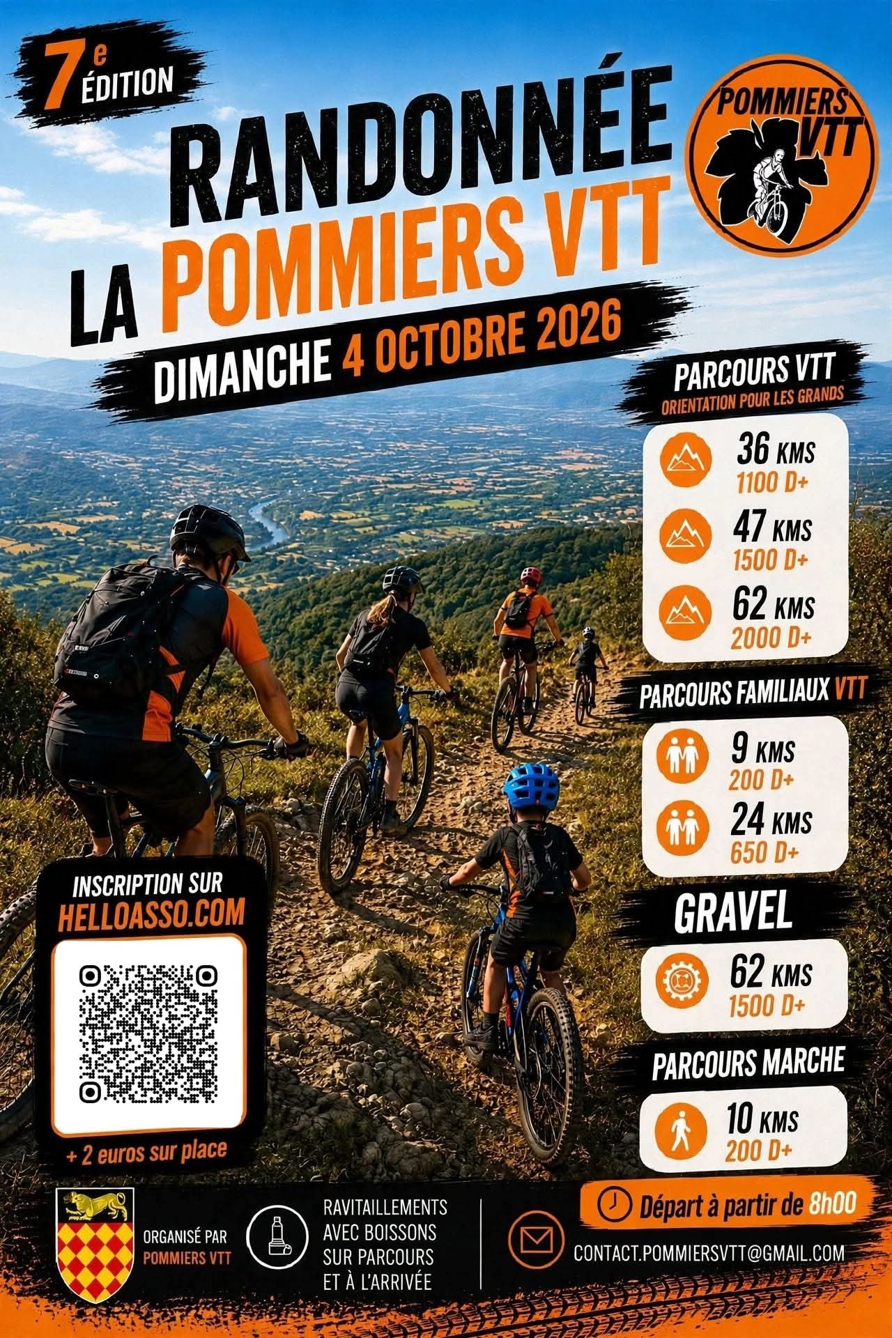 Affiche de La 7ème Randonnée POMMIERS VTT à Pommiers