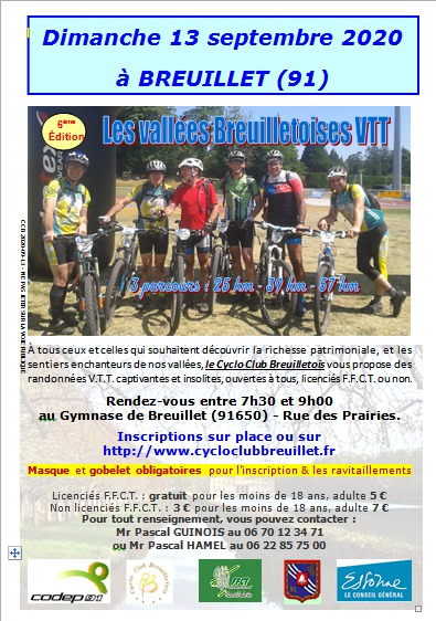 Affiche de Les Vallées Breuilletoises VTT  (6ème  édition) à Breuillet
