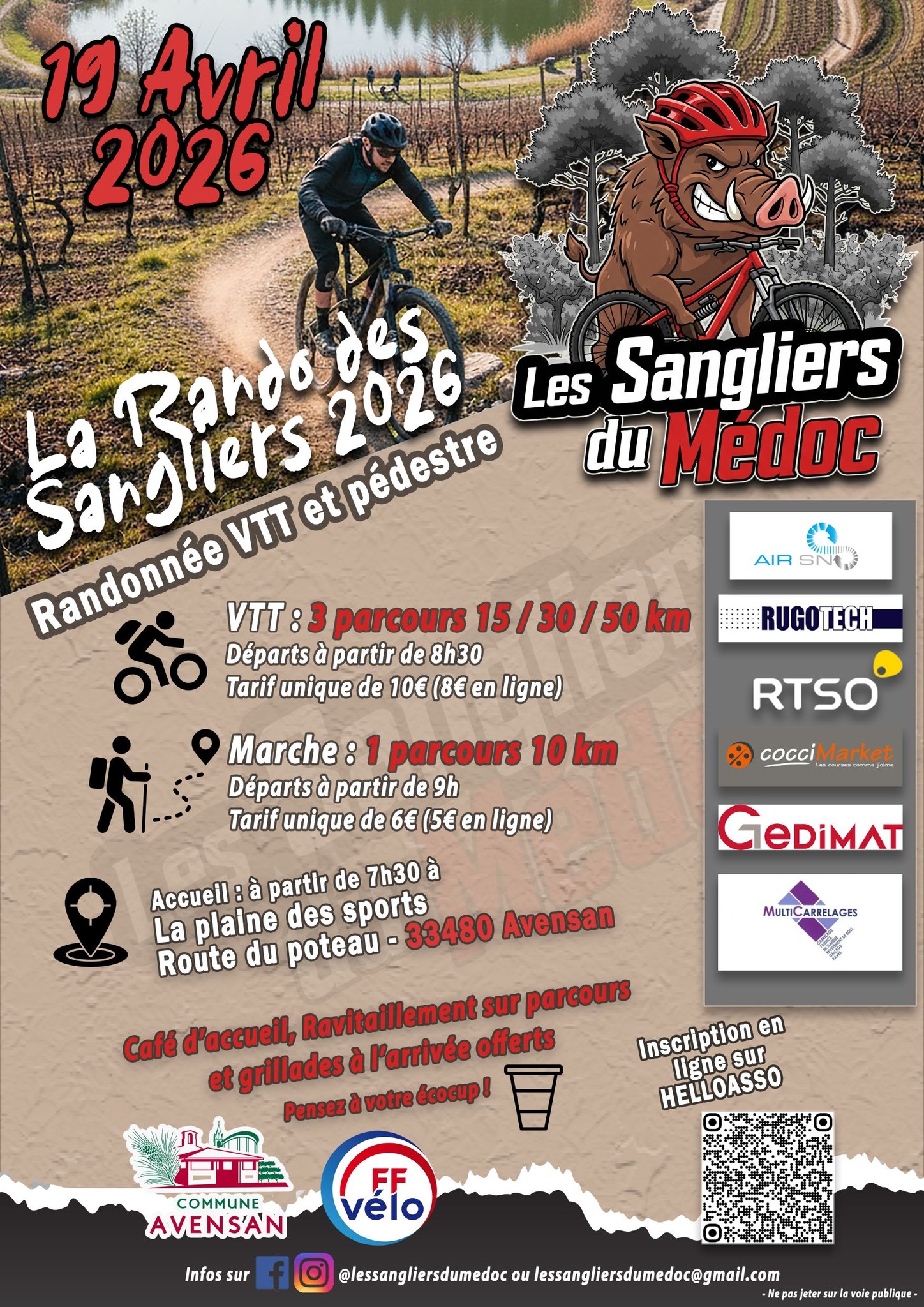 Affiche de Une randonnée VTT (1ère édition) à Avensan