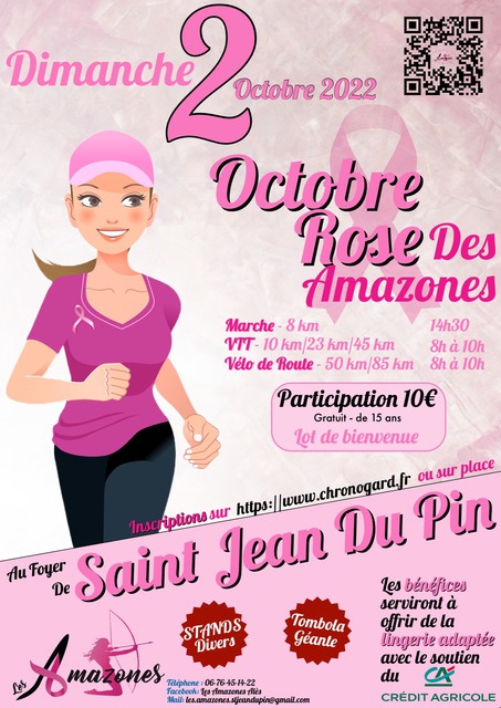 Affiche de Octobre Rose des Amazones (3ème  édition) à Saint-Jean-du-Pin