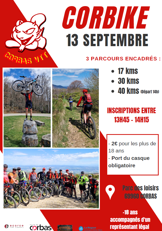 Affiche de Corbike rando VTT à Corbas