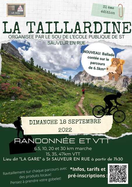 Affiche de Taillardine 2022 (31ème  édition) à Saint-Sauveur-en-Rue