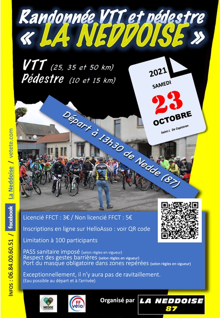 Affiche de La 52ème Neddoise VTT à Nedde