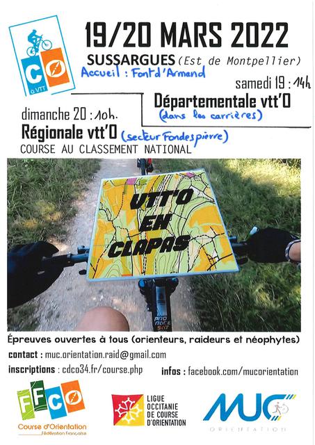 Affiche de VTT Orientation en Clapas (1ère  édition) à Sussargues