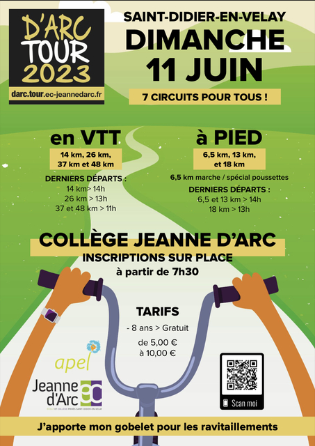 Affiche de D'Arc Tour 2023 (3ème  édition) à Saint-Didier-en-Velay