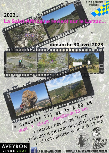 Affiche de Randonnée vtt, gravel "la Saint-Affricaine" (22ème  édition) à Saint-Affrique