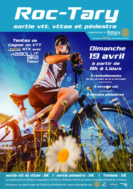 Affiche de Une randonnée VTT ,VTTAE  (1ère  édition) à Lioux