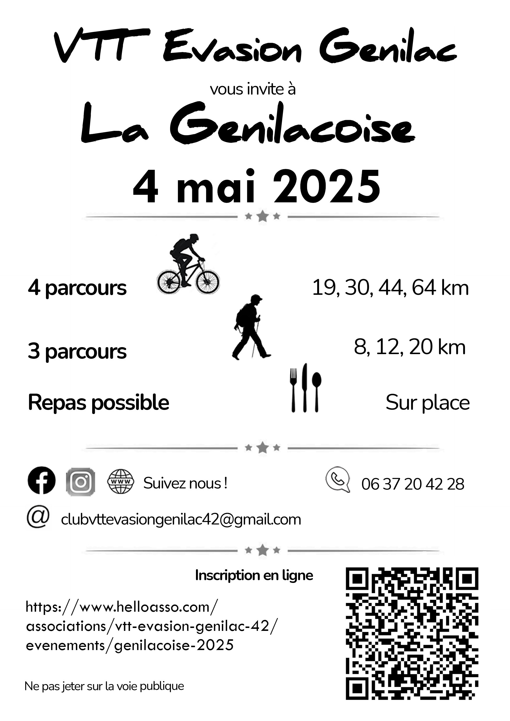 Affiche de La 20ème GENILACOISE à La Cula