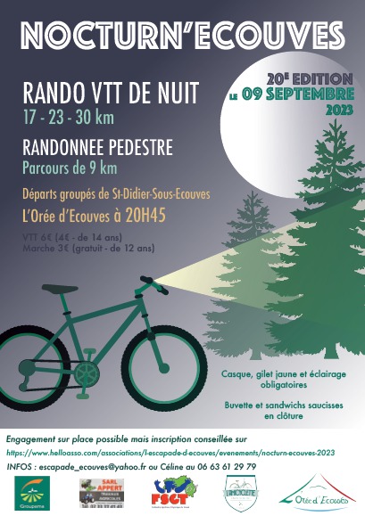 Affiche de La 20ème NocturnEcouves à Saint-Didier-sous-Écouves