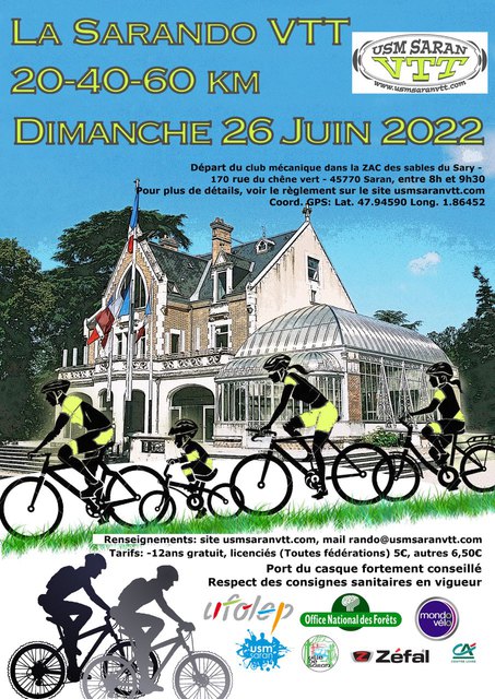 Affiche de La 6ème Sarando VTT à Saran