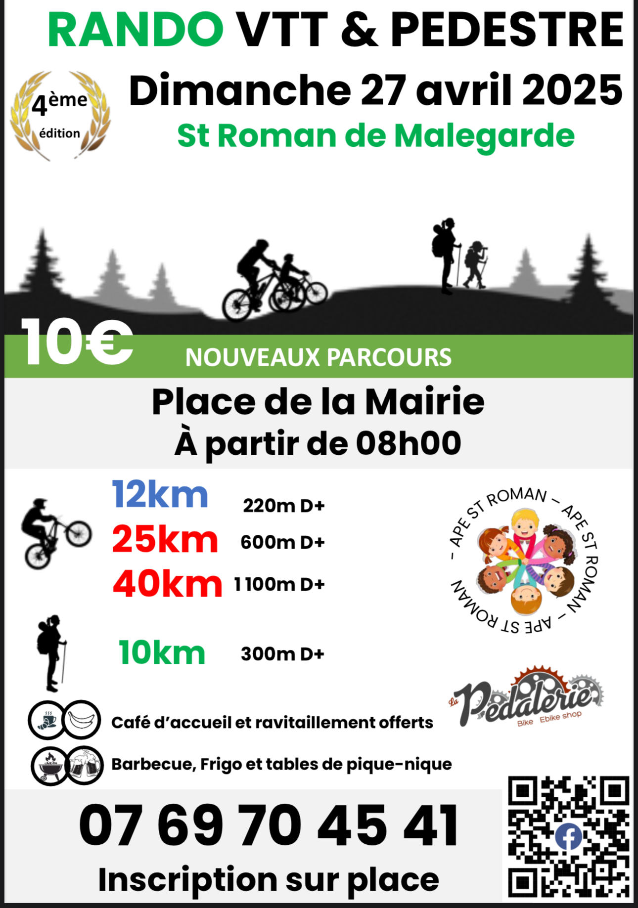 Affiche de La 4ème St Romanaise - Randonnée VTT et Pédestre à Saint-Roman-de-Malegarde