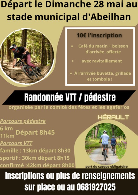 Affiche de Rando Vtt abeilhan (2ème  édition) à Abeilhan