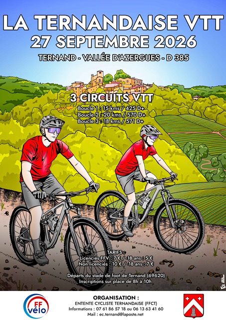 Affiche de La 22ème Ternandaise VTT à Ternand