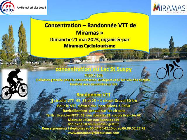 Affiche de Concentration / Randonnée VTT + GRAVEL à Miramas