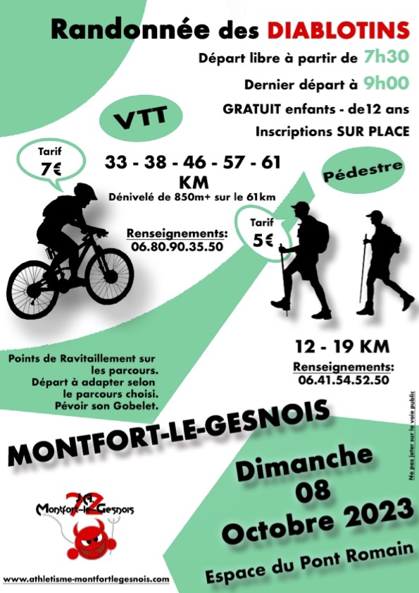 Affiche de La 2ème Rando des Diablotins à Montfort-le-Gesnois