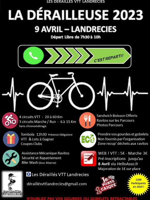 Affiche de La 6ème Dérailleuse VTT Marche à Landrecies